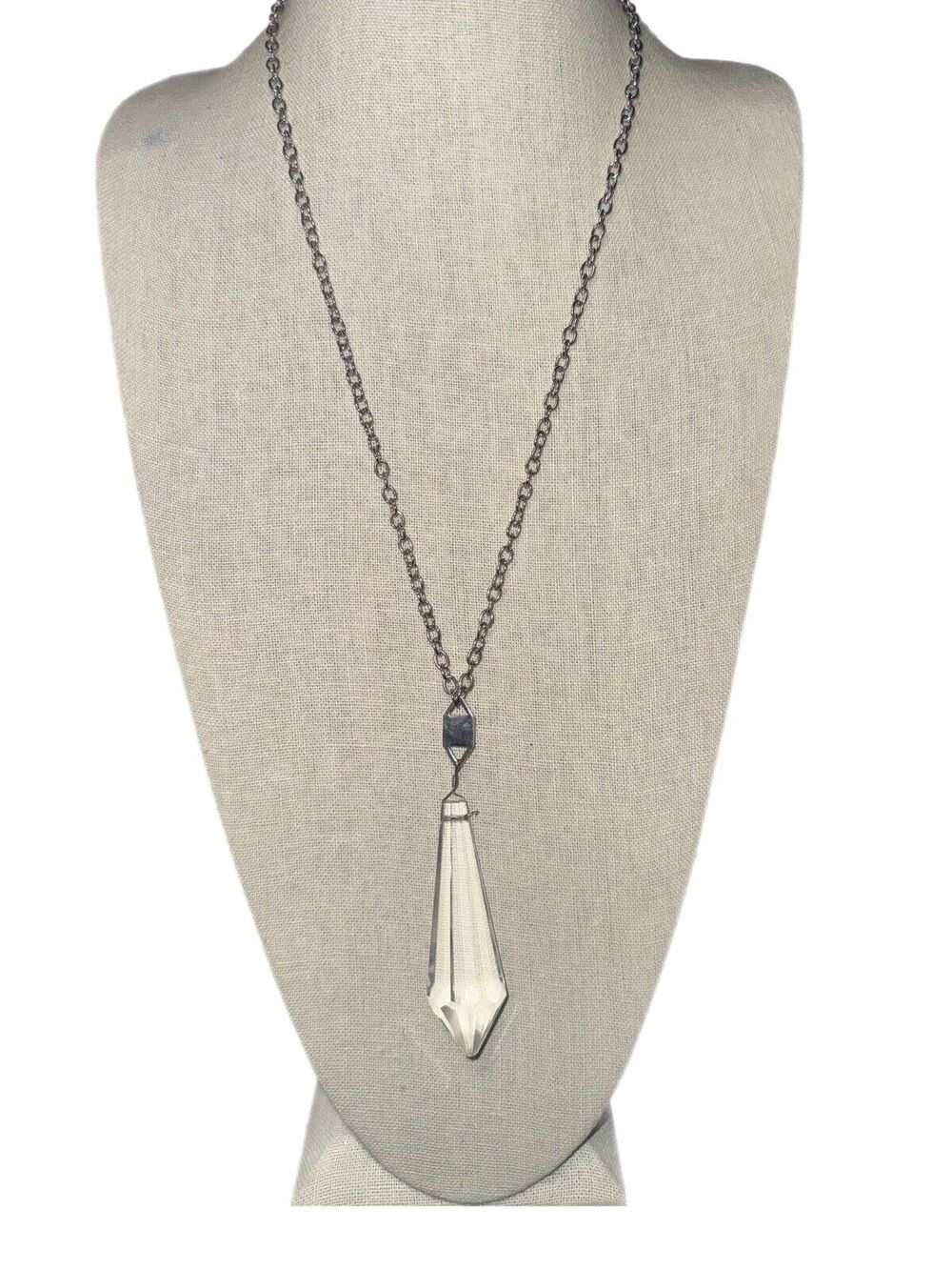 Prabal Gurung Chandelier Crystal Pendant Long Necklace Haute Couture Jewelry